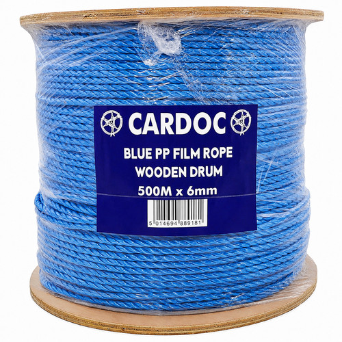 6mm blue polypropylene - blue, rope